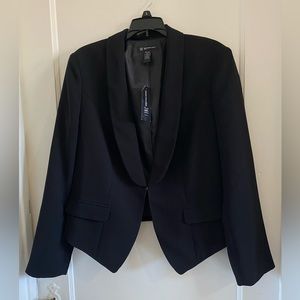 NEW I.N.C. Petite Black Blazer Jacket with hook-and-eye-clasp at front Size PLrg